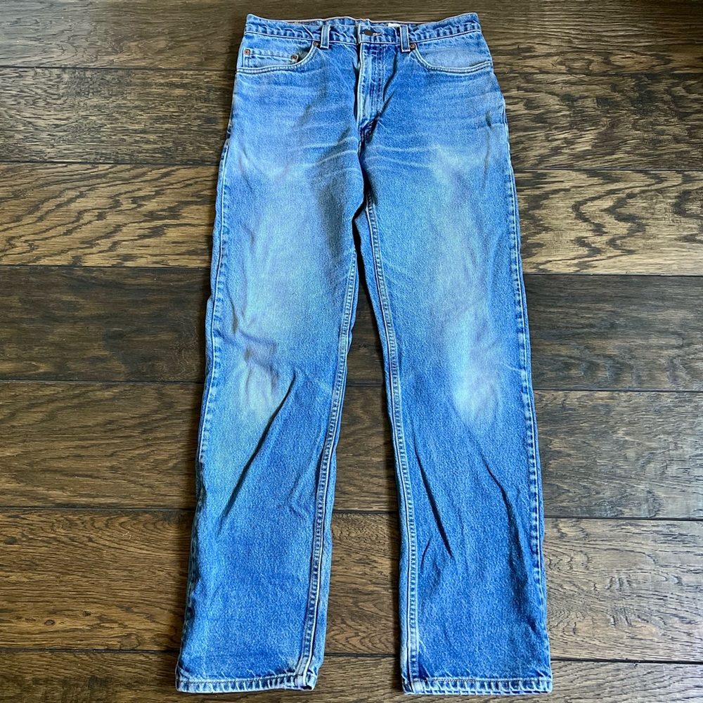 Levi's 505 Blue Straight-Leg Jeans Classic Style